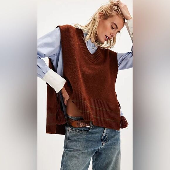 Free People | All Star Stripe Poncho NWT - Picture 1 of 3